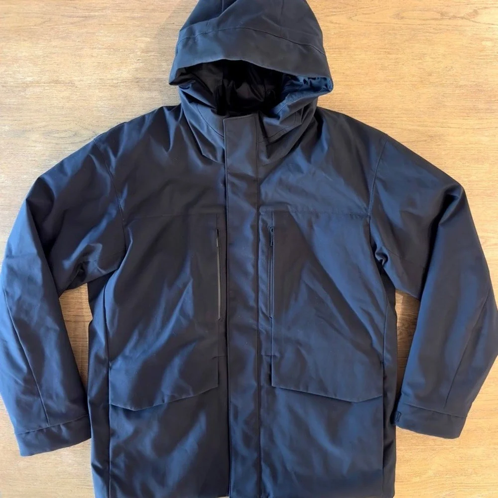 Mens Uniqlo Hybrid Down Water-repellent‎ Insulated Outerwear Jacket-Black-Size M